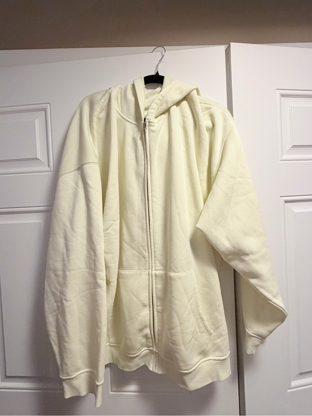Skims Fleece Lounge Relaxed Zip Up Hoodie